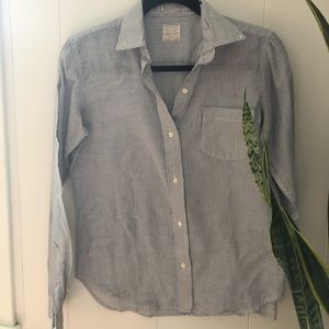 Pinstriped button down blouse